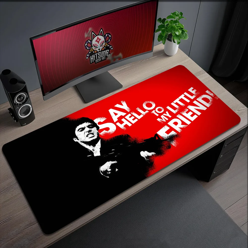 Mouse Pad Non-slip Lockedge S-Scarface Movie US Office Student Gaming Thickened Large Crime Writing Cushion MousePad