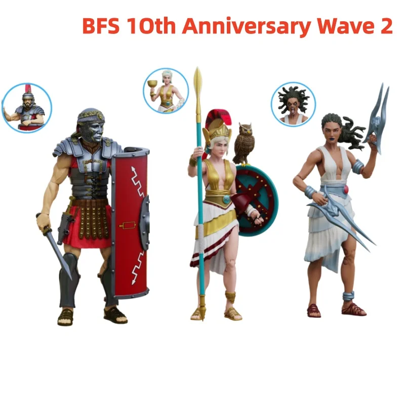 

Аутентичные Bfs масштаб 1/18, 10 лет, 2 волны римского солдата Афина Медуза, 4-дюймовая подвижная аниме-фигурка