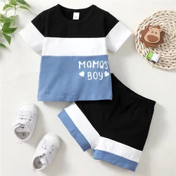 3-24Months Newborn Baby Boy 2PCS Clothes Set Short Sleeve T-Shirt + Short Pants Infant Boy Summer Sport Style Clothing Set