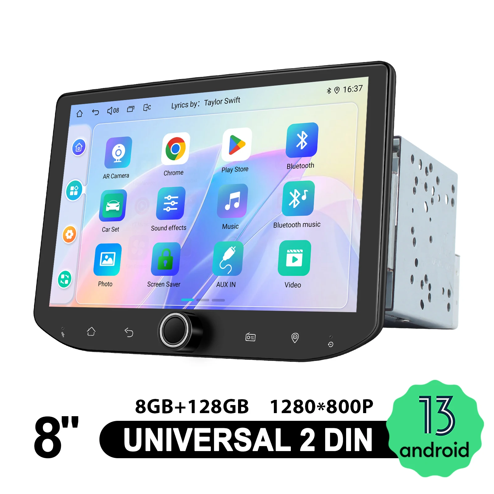 

JOYING Newest 8"Android 13.0 Car Stereo Radio GPS Naviagtaion Universal Head Unit Support Carplay Android Auto Steering Wheel