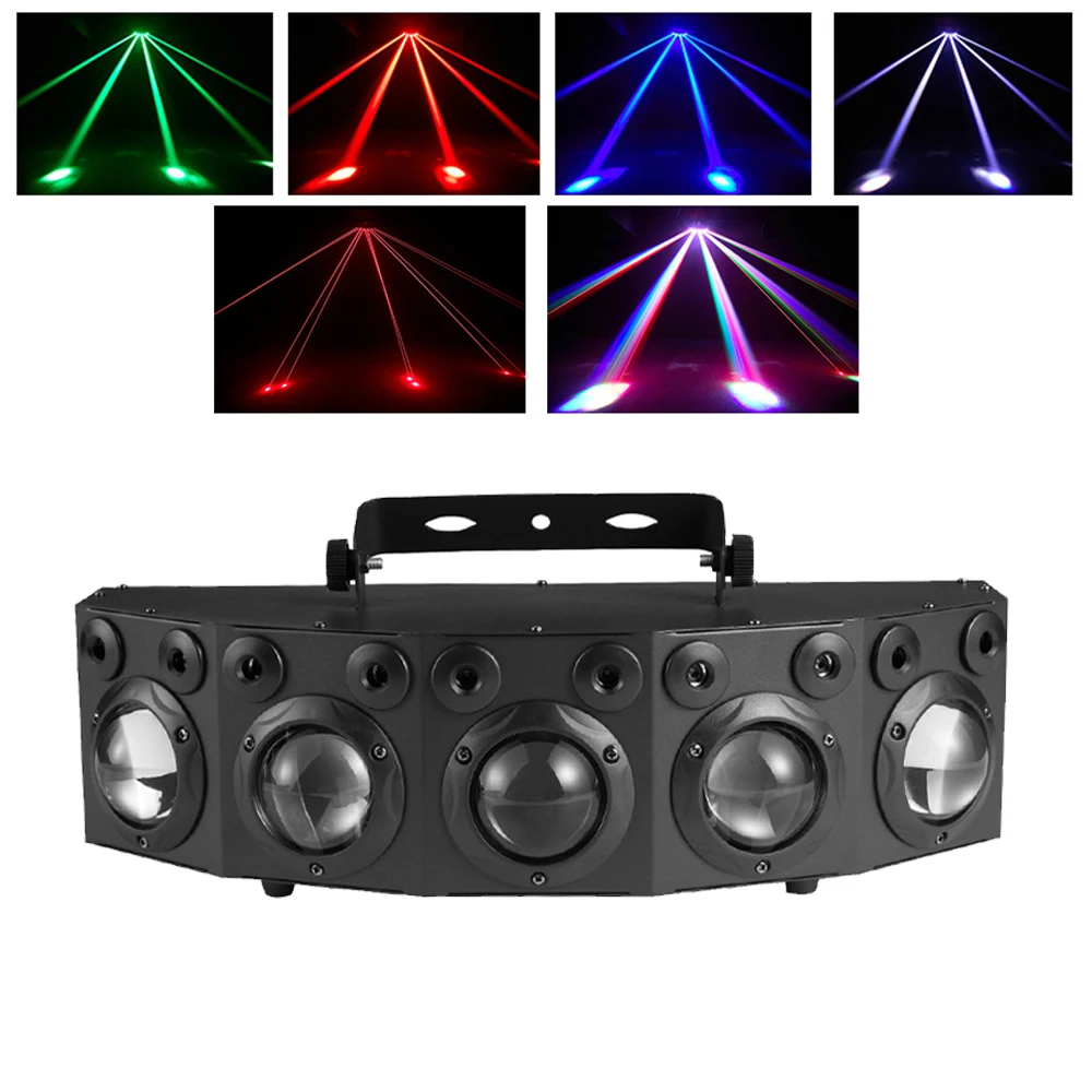 

Fan Shape LED Stage Light 5X10W RGBW 4IN1 LED Beam Light DMX Control Scanning Laser Light Projector For DJ Disco Party Club Show