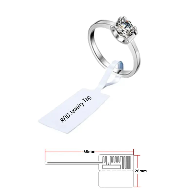 250 قطعة UHF Rfid نظام إدارة المجوهرات عن بعد PET مقاوم للماء UHF Rfid علامات تسمية المجوهرات #4