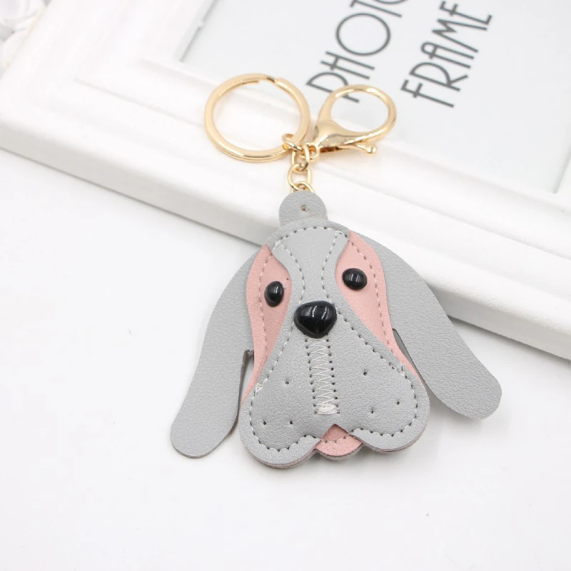 かわいいピギードッグキーホルダー、PUアニマルカーペンダント、小さなバックパックアクセサリー、ロングギアドッグ、新しい
