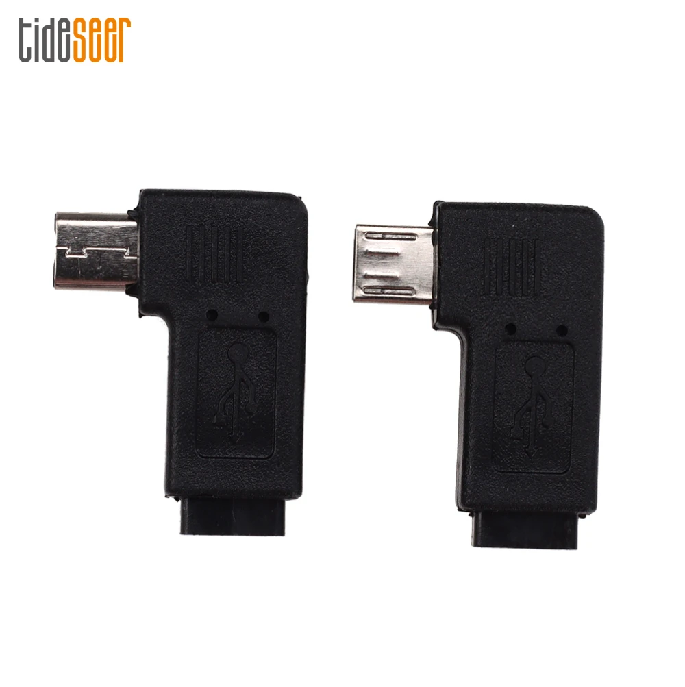 

300pcs 90 Degree Right Left Angle Micro Usb Male To Micro USB Female Plug Adapter Converter