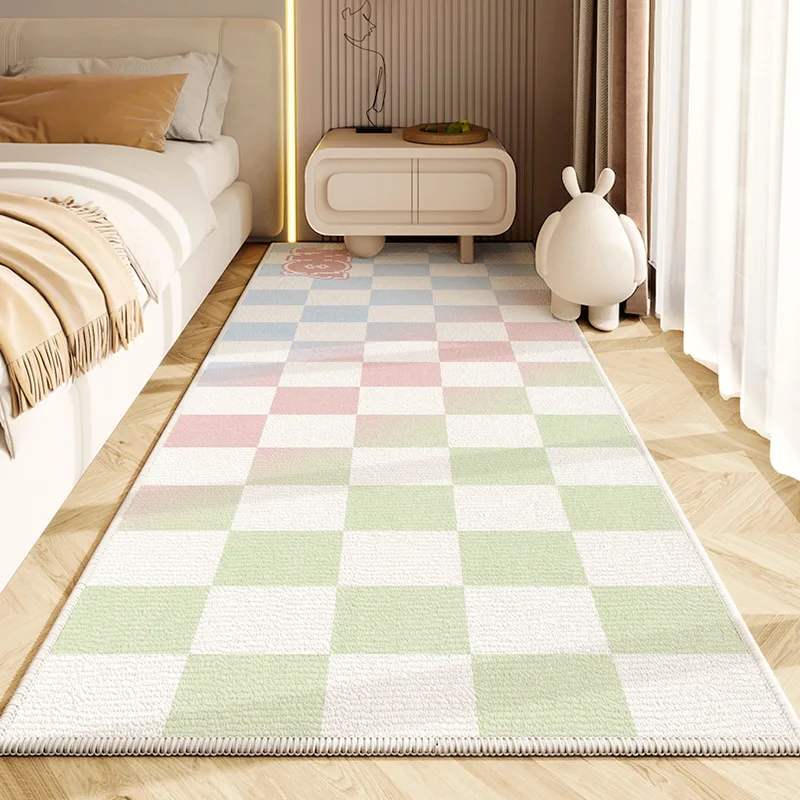 VIKAMA Bedside Carpet For Bedroom, Cream-Colored Floor Mat For Living Room, Plush Blanket For Bay Window, Home Decoration
