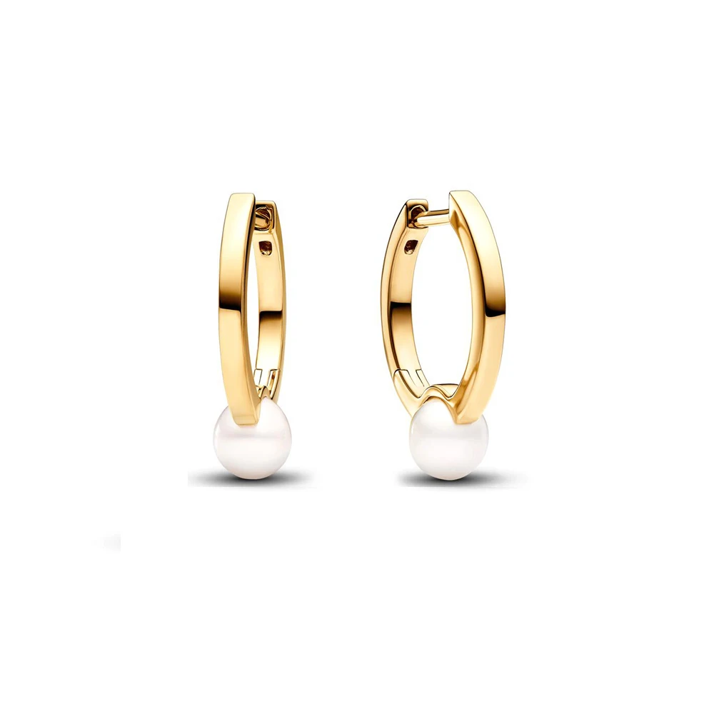 حار بيع الذهبي أو ارتفع الذهب جولة اللؤلؤ صالح الأصلي سحر Diy غرامة مجوهرات هدية للنساء اكسسوارات 925 أقراط فضية