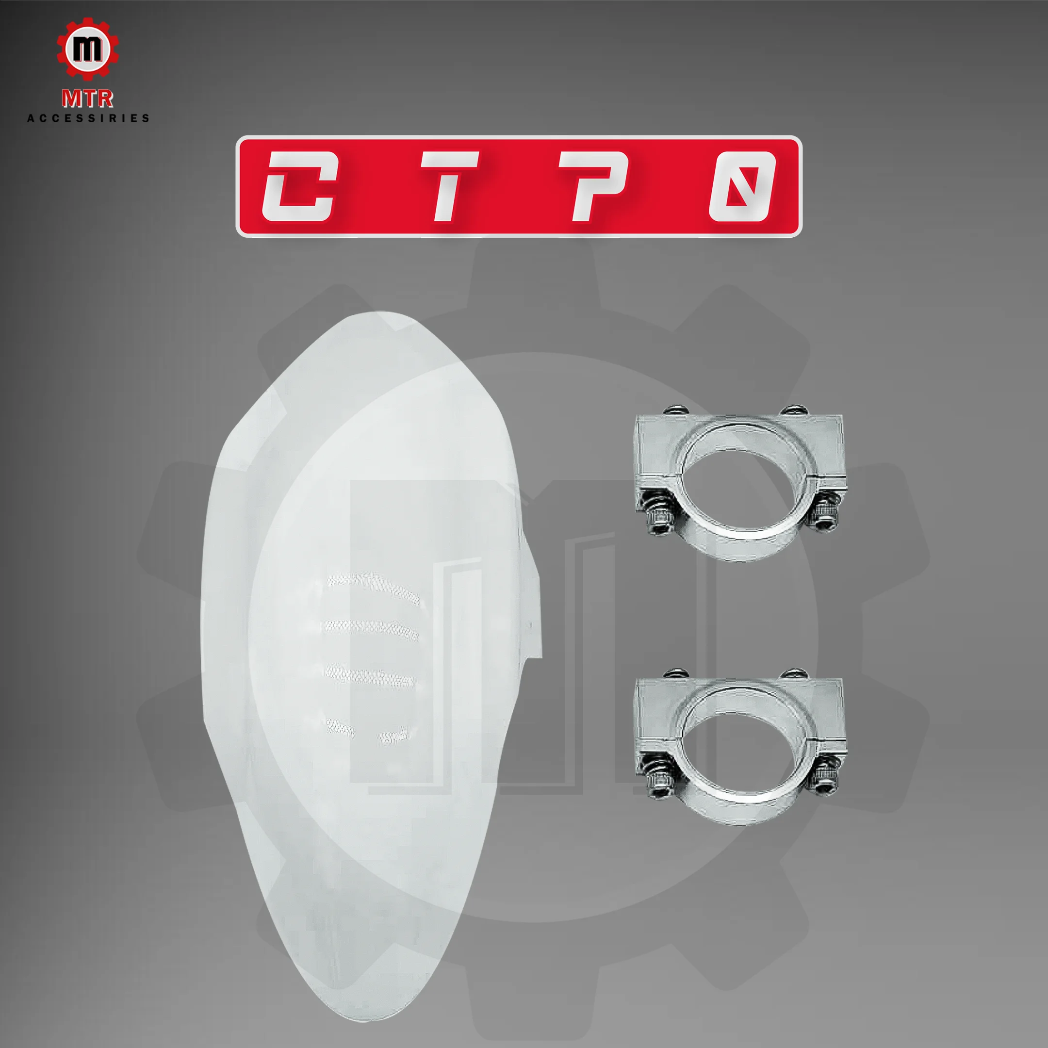 Fender Depan CT70 dengan Braket Garpu, Mudguard Depan Plastik dengan Penyangga Garpu, Suku Cadang DAX CT70, Aksesoris Sepeda Motor