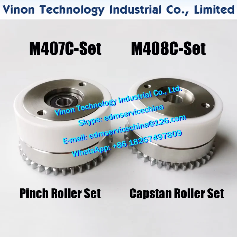 M407C-Set Pinch Roller Assembly, M408C-Set Capstan Roller Assembly with spacer+gear+bearing for FX,FA20 X058D340G51, X058D339G51