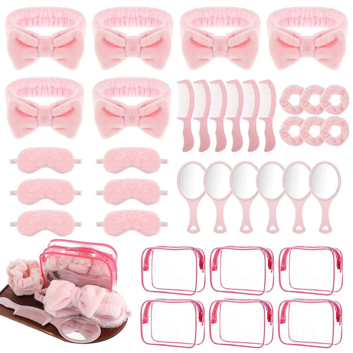 6 قطع من لوازم حفلات النوم للسيدات، مجموعة هدايا مثالية لحفلات السبا وحفلات البيجامة وحفلات البكالوريوس #1