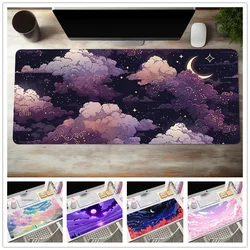 Mysterious Purple Clouds Moon Mouse Pad Gamer Computer Keyboard Desk Mat for Home Office Laptop Decor Gaming Accessories Gifts