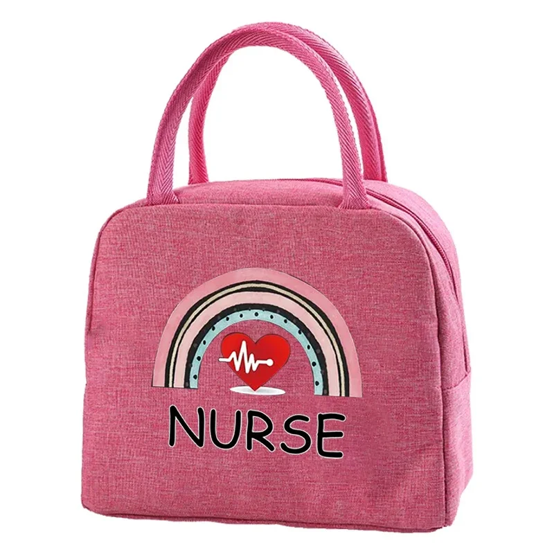 Nurse Lunch Bag Women Portable Insulated Bag Lunch Box Picnic Storage Food Bento Box Insulated Cooler Bag Travel Breakfast Box