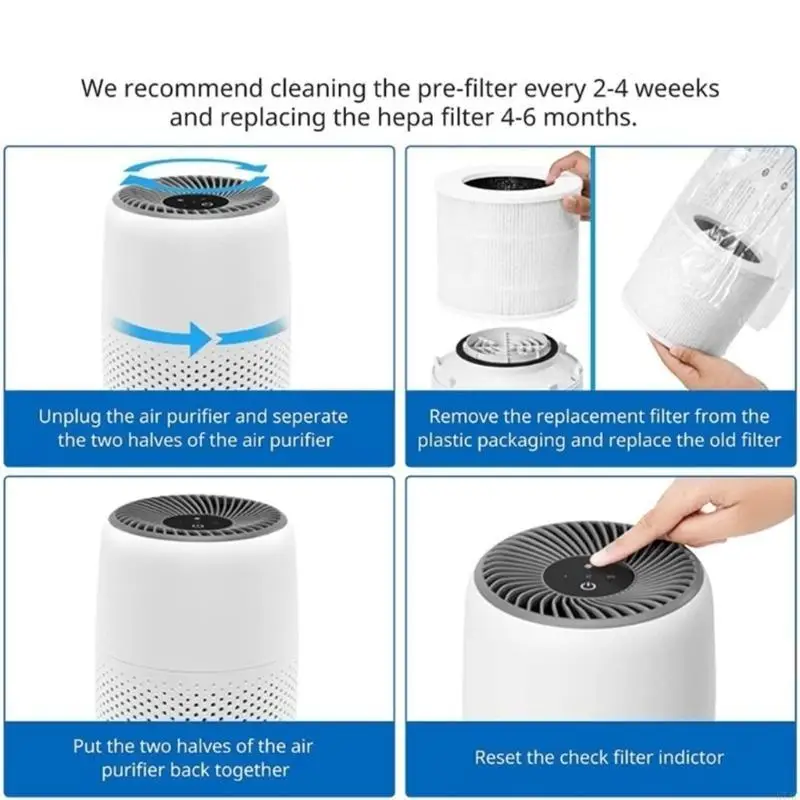 K1AD 소형 공기 청정기 필터 아로마 테라피 스페이서 부품 교체 패드