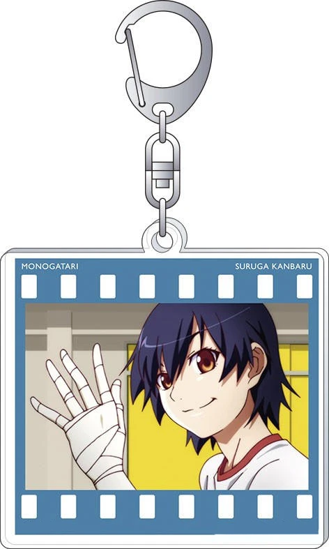 Guo Xiao Luo Anime Peripheral Store Monogatari Series Suruga Kanbaru Acrylic Keychain Pendant Ornamen Fans Charm Gifts About 6cm