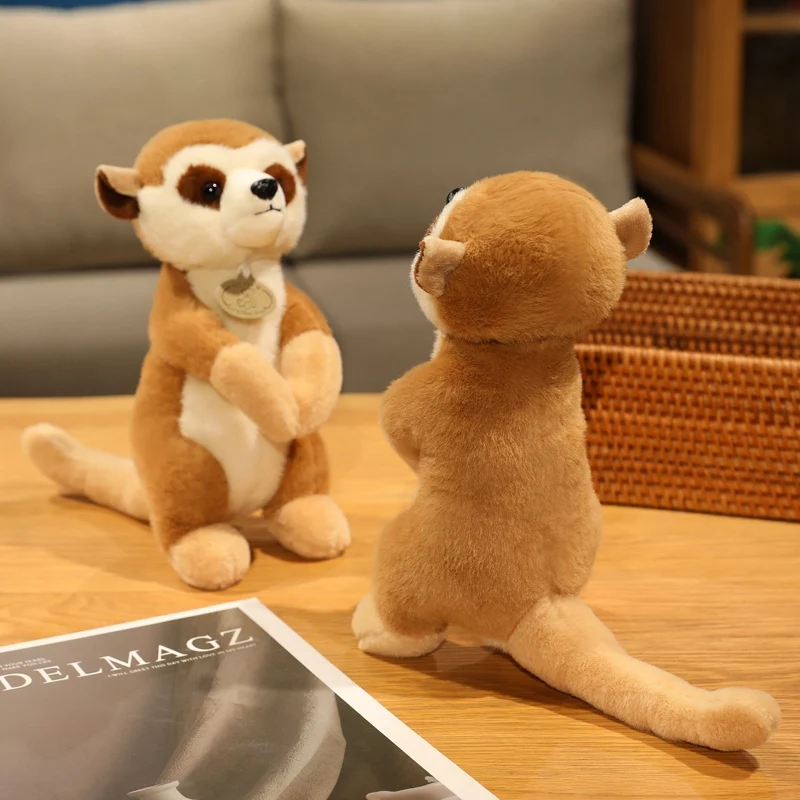 Simulação lemur animal de pelúcia macaco brinquedos realista kawaii boneca de pelúcia decoração do quarto travesseiro macio crianças meninos presentes aniversário