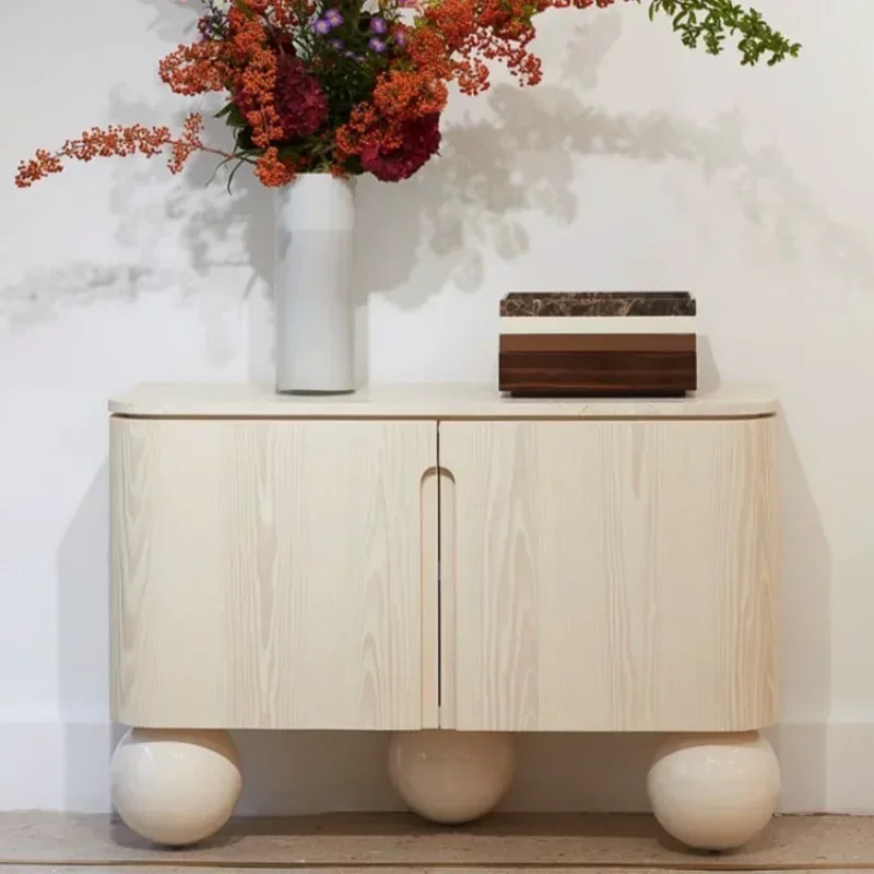 Side cabinet wabi style Italian minimalist designer postmodern TV locker porch decorative cabinet