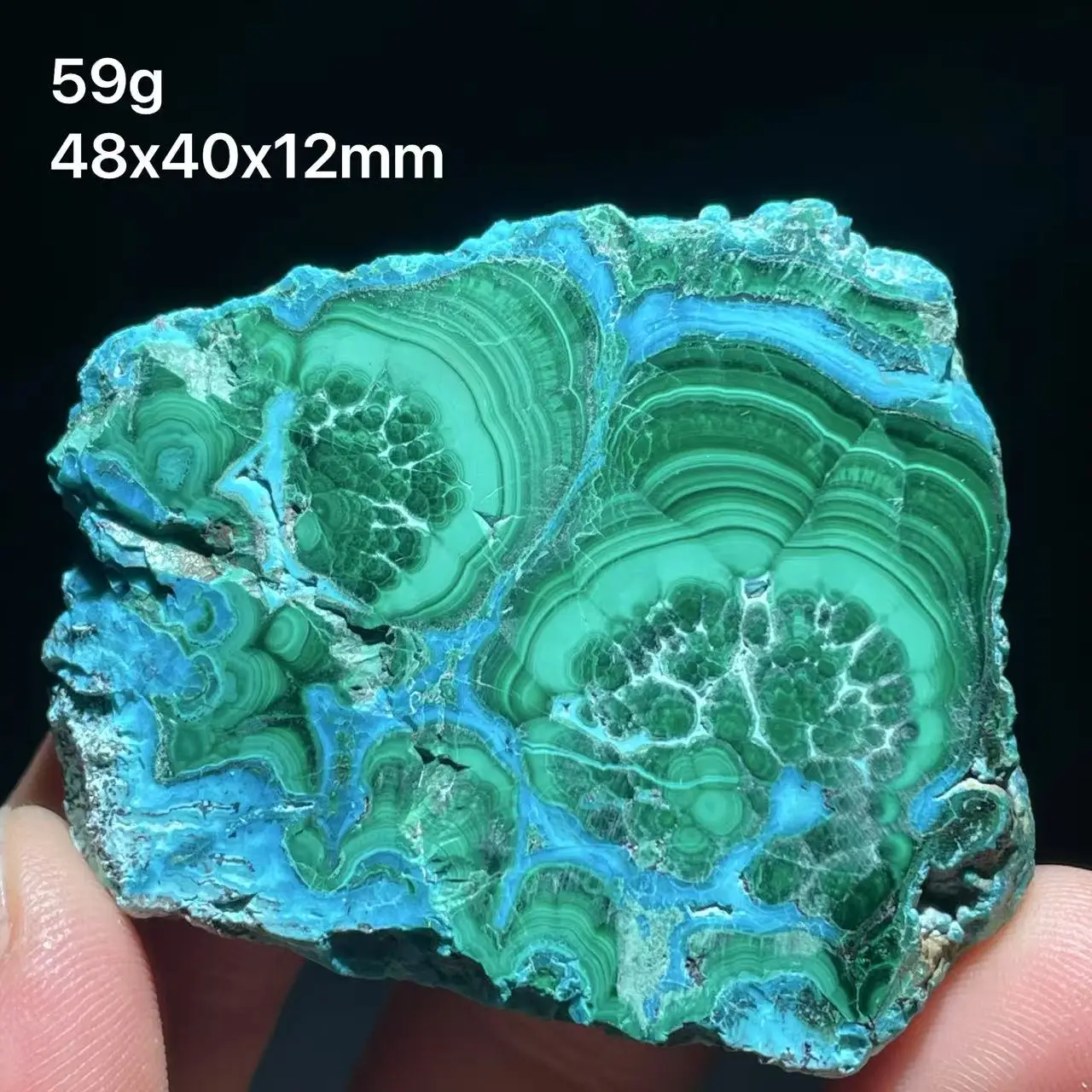 New 100% Natural Malachite plate Phoenix Stone Blue Green Quadrilateral Rainbow from Zambia