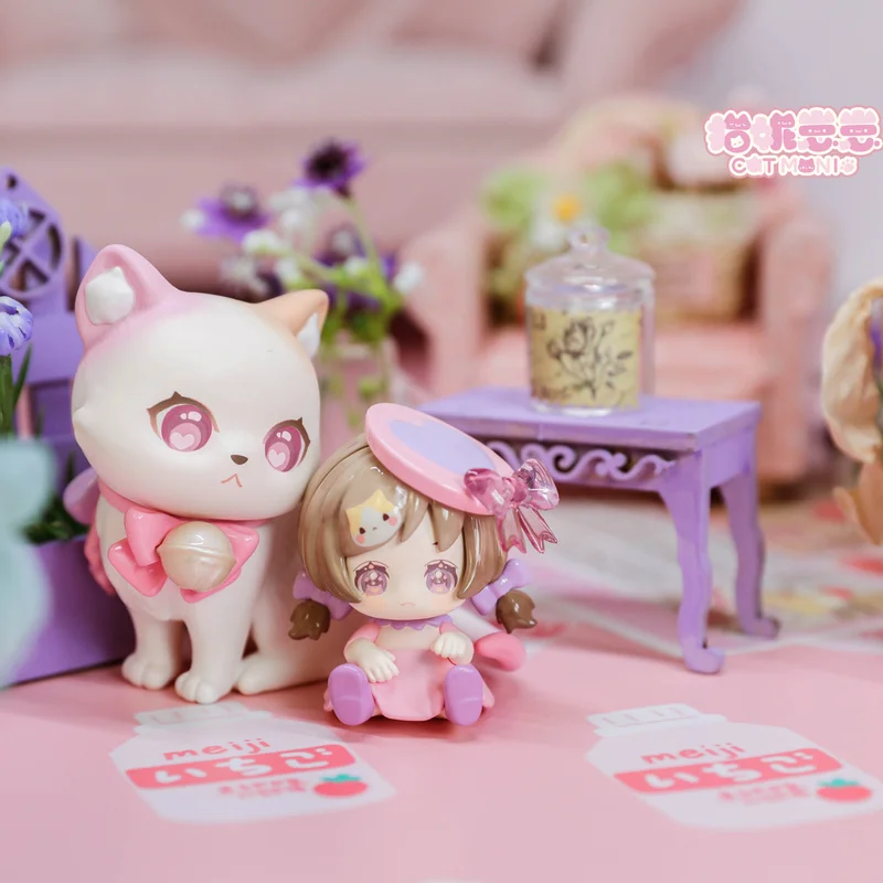 

new Genuine Sweet Emilya Kitten Companion Series Blind Box Trendy Toy Figurine Cute Female Mystery Birthday Gift Kawaii Ornament