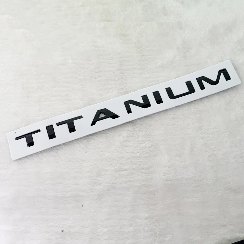 1X 3D ABS TITANIUM LOGO REAR BOOT FENDER BADGE EMBLEM For Ecosport Fiesta Focus Mondeo Edge Escape Kuga Galaxy 2014+