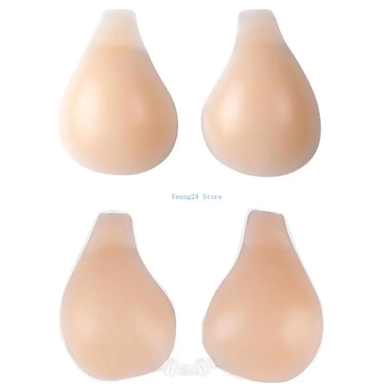 

P8DB Women's Adhesive Silicone Lift Bra Reusable on Bra Self-adhesive Bra Invisible Breast Lift Sticky Bra Push Up Bra