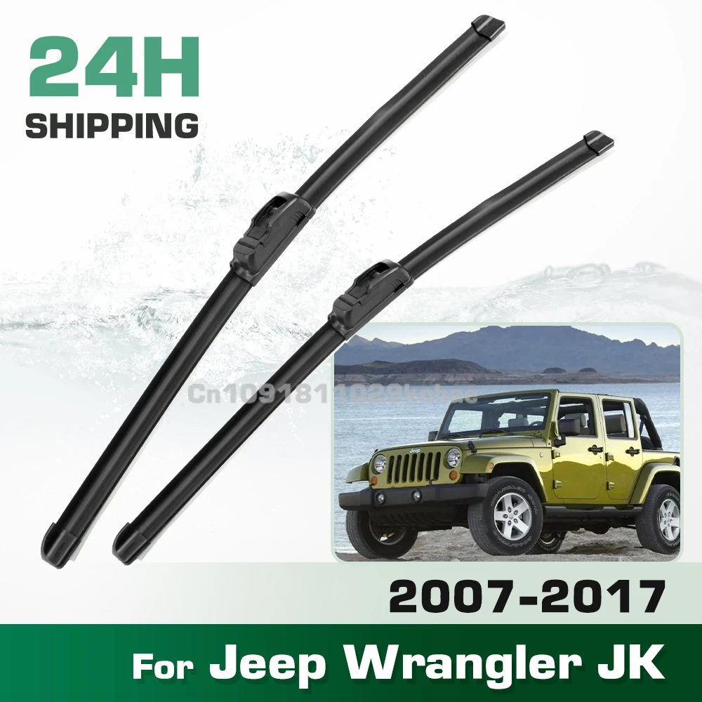

For Jeep Wrangler JK 2007-2017 2008 2009 2010 2011 2012 2013 2014 LHD&RHD Front Wiper Blades Windshield Windscreen Window 16"16"