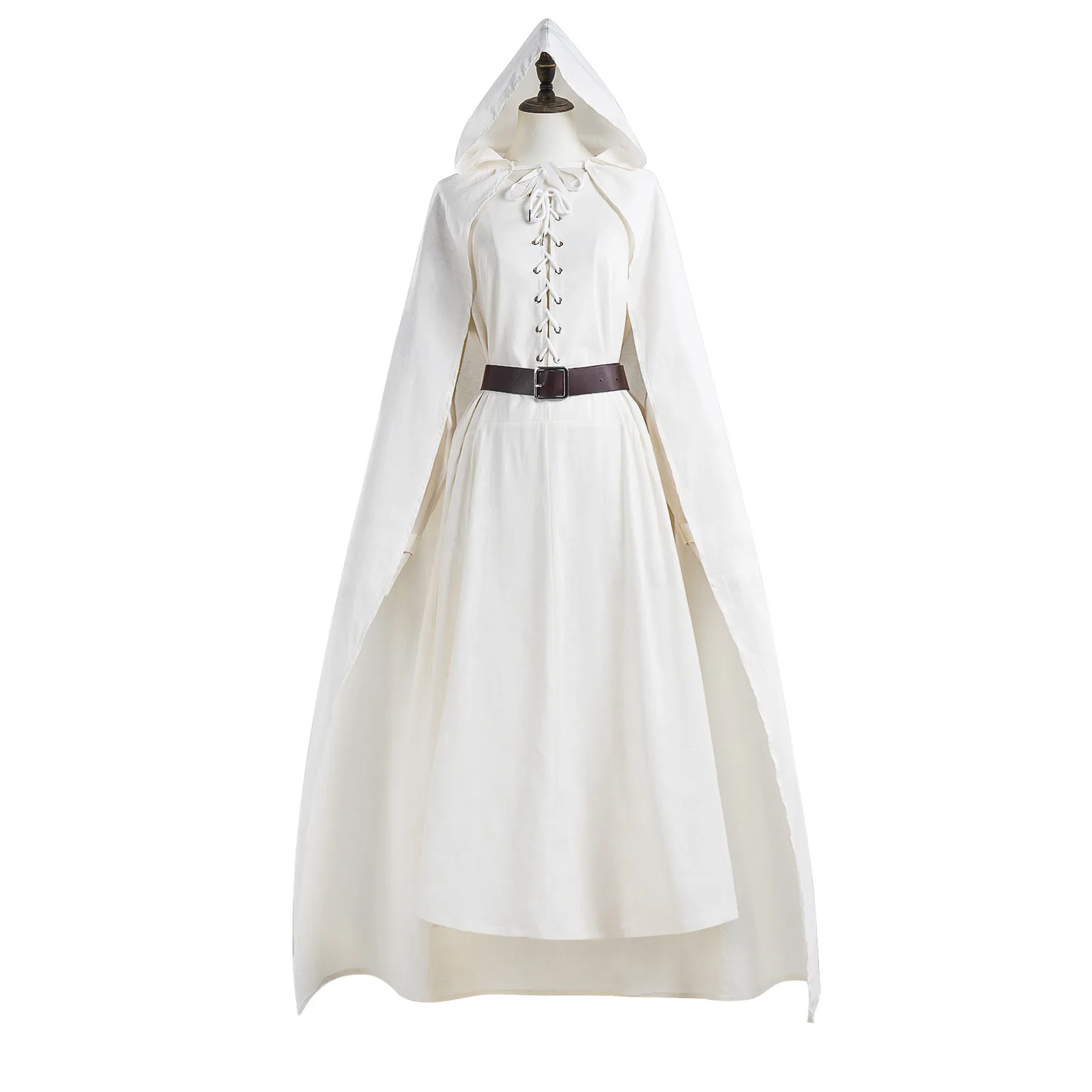 loween Movie Abito bianco Gandalf Costume da film cosplay Abbigliamento etnico da donna Vestito per spettacoli teatrali