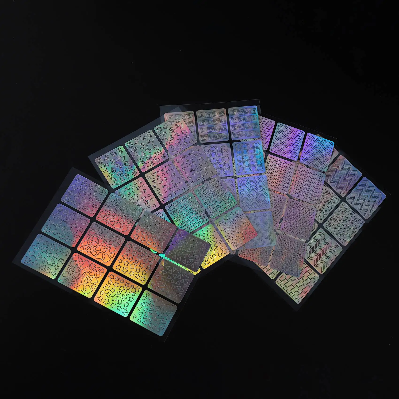 60 pieces 5 sheets styles nail stencils Art nail stickers set Cute nail Art designs nails Stencil sheets