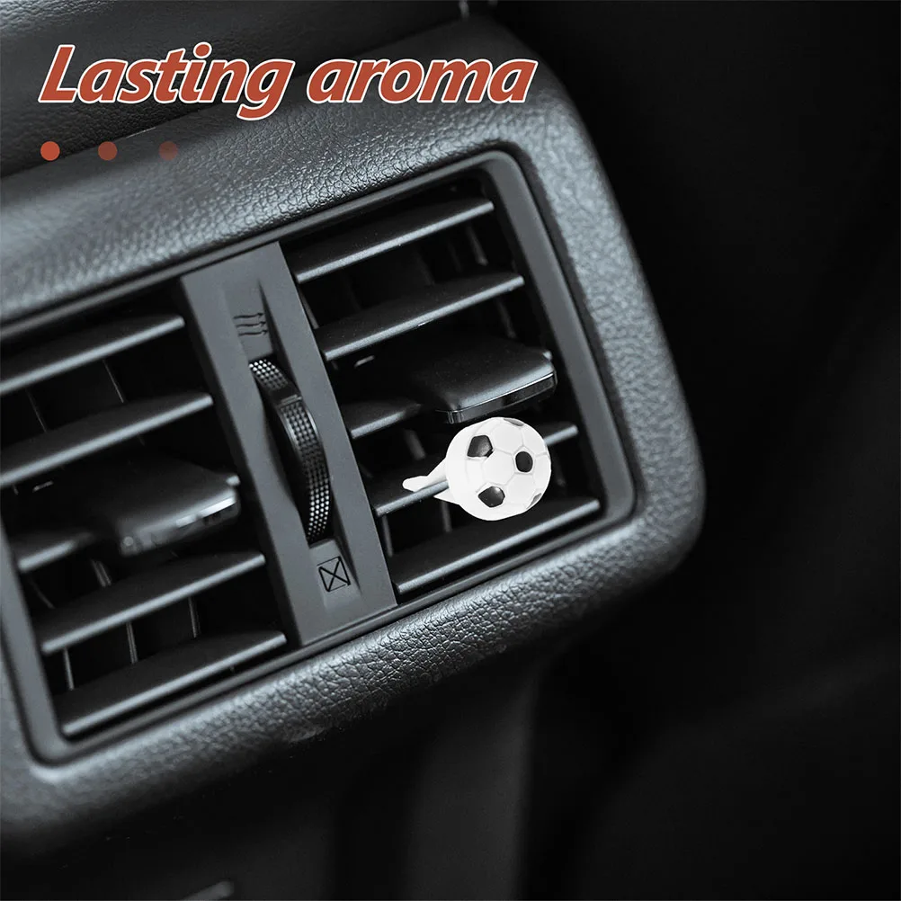 

2pcs Football Shaped Car Vent Clips Air Freshener Diffuser Perfume Holder Outlet Decor Accessories Fragrance Aroma Vent Clip For
