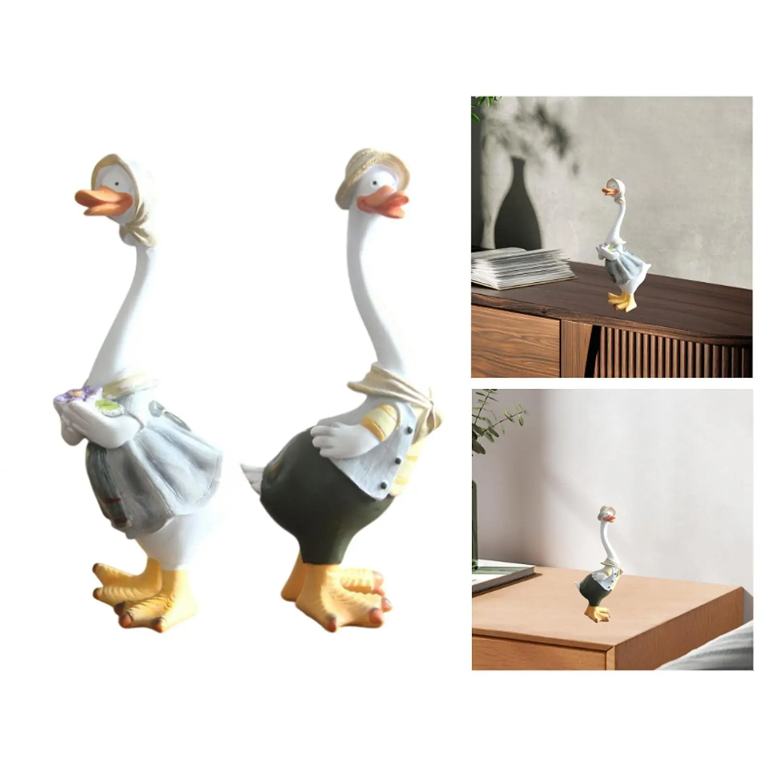 

Farm Duck Statue Lawn Novelty Artificial Housewarming Decorative Sculpture for