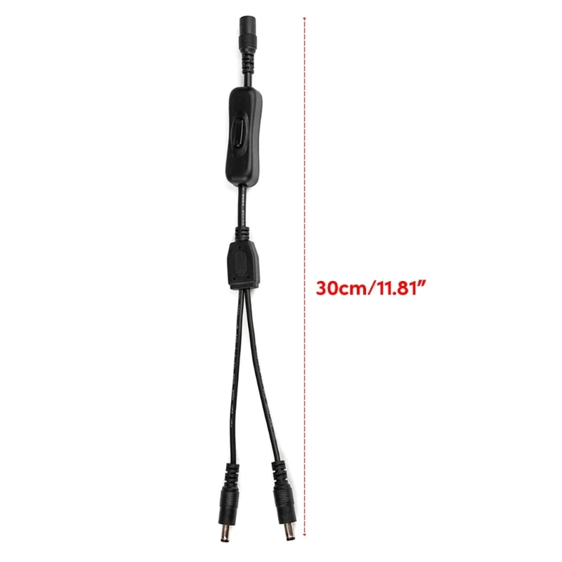 Ccctvカメラ用スイッチアダプターと電源ケーブル,DC電源ジャック,5.5x2.1mm, 1メスから2,3,4,5,6オスプラグ