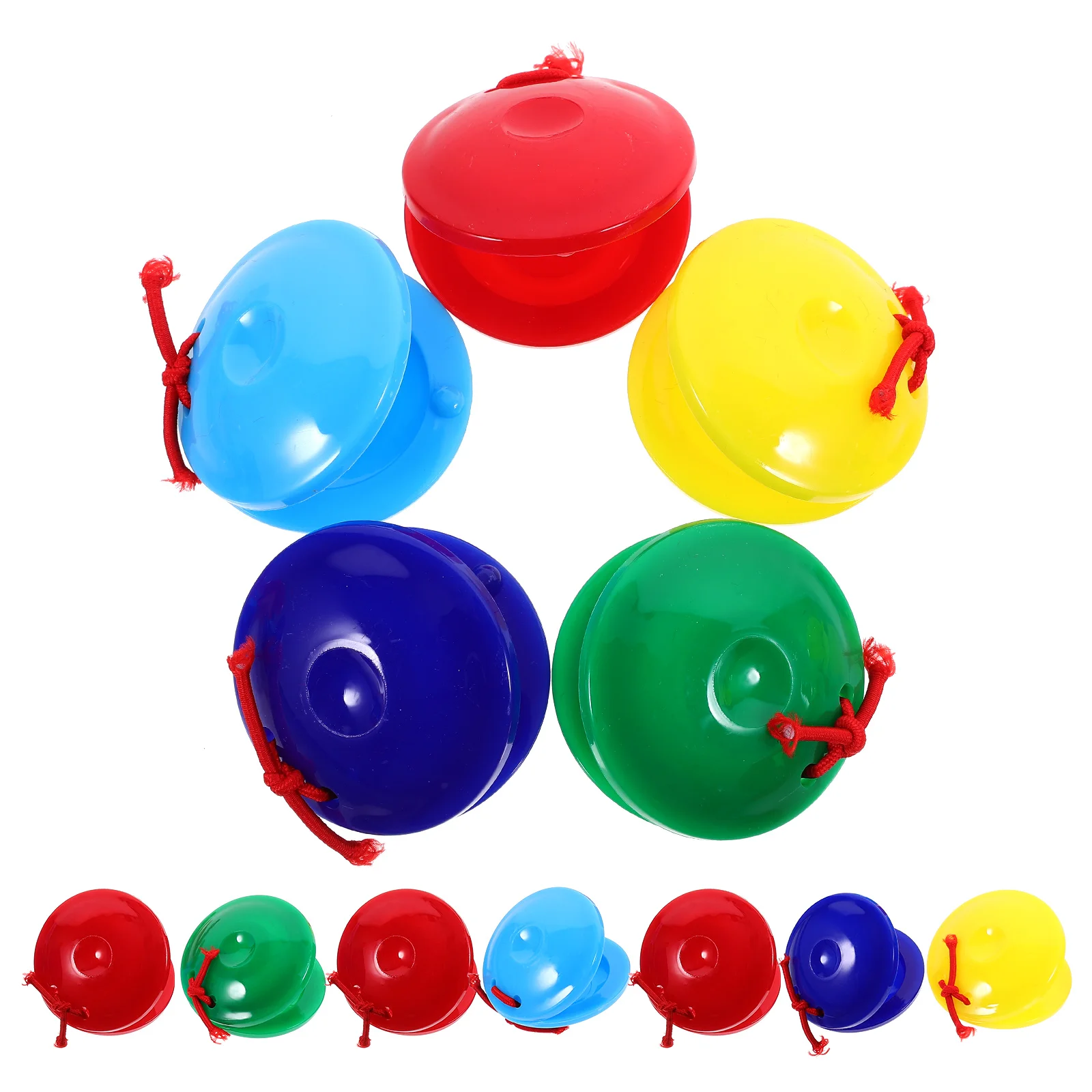 12 Pcs Childrens Toys Castanets Hand Held Percussion Instruments for Kids Orff Educational Music Plaything Plastic