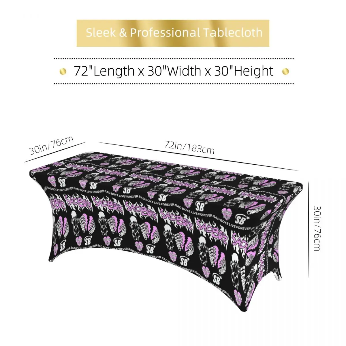 Imagen 7: Mantel Rectangular Personalizado de Junior H Merch Sad Boyz, Cubierta Impermeable para Mesa de Comedor, Mantel para Eventos