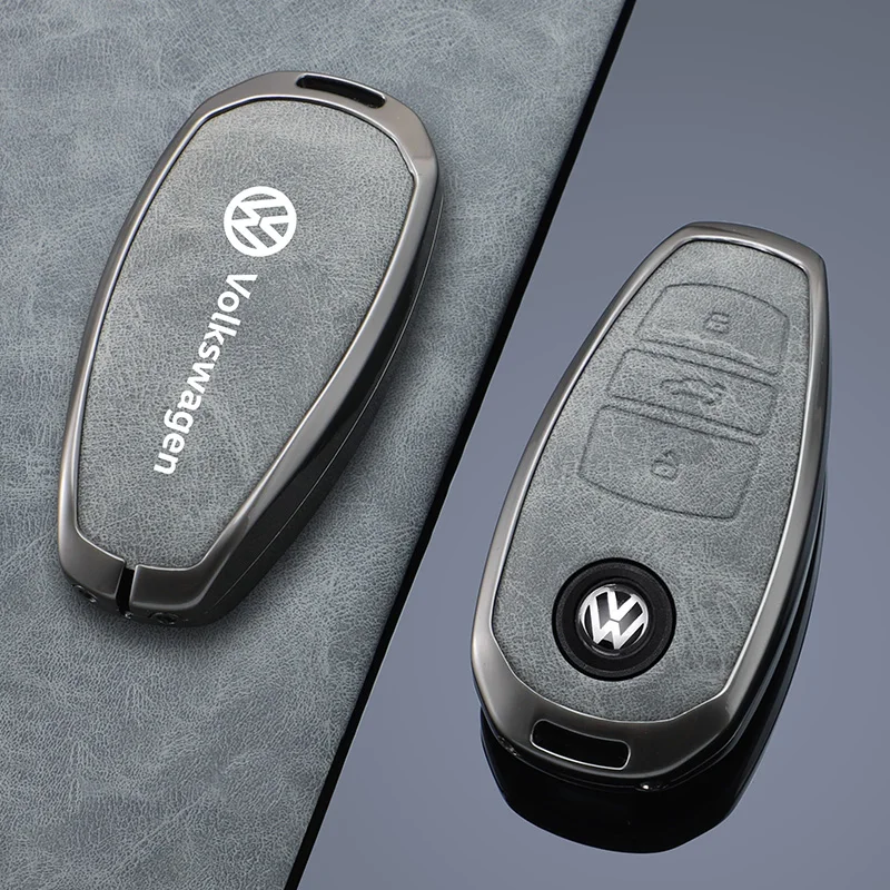 Zinc Alloy Car Remote Key Case Cover Holder Shell for VW Volkswagen Touareg 2011 2012 2013 2014 2015 2016 2017 2018 Accessories