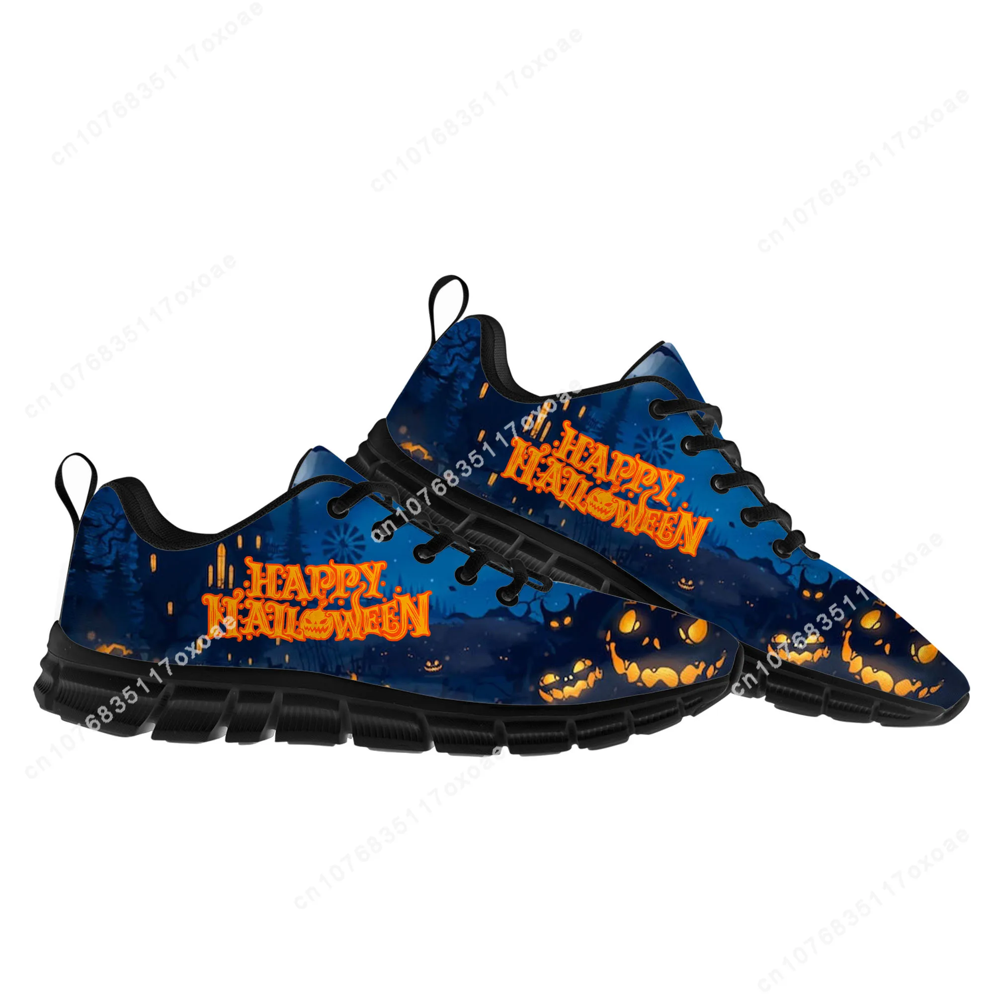 Halloween Gift Sports Shoes Mens Womens Teenager Kids Children Sneakers High Quality Spooky Lantern Pumpkin Sneaker Custom Shoes