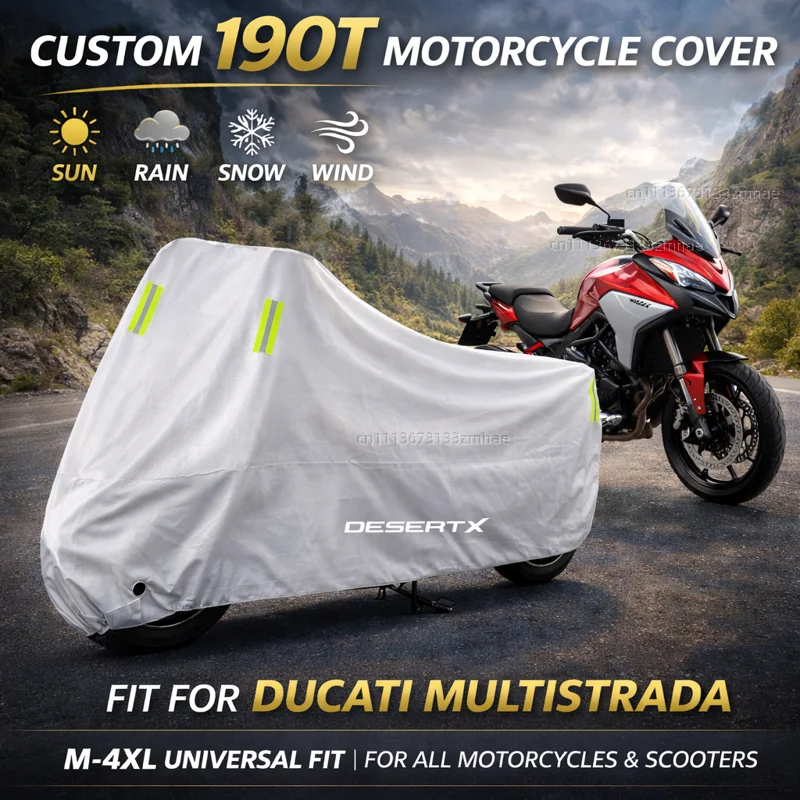 

Чехол для мотоцикла Ducati Desert-X DesertX 2026 2025 2024 2023 2022, водонепроницаемый, сверхпрочный, для улицы, защита от дождя, пыли и солнца