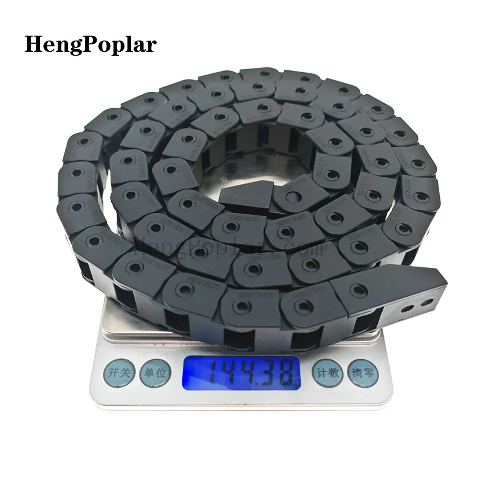 Arraste Cadeia Tipo Ponte Cable Carrier com Termina, CNC Router 3D Machine Parts, 7x7mm, 10x10mm, L1m