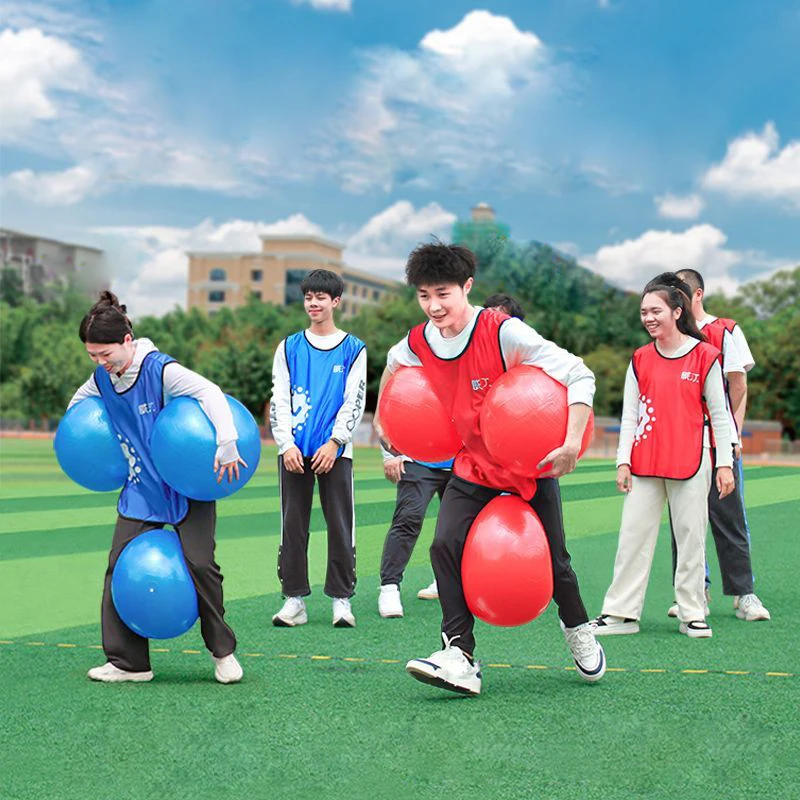 Teambuilding Speelgoed voor volwassenen 45 cm Clipbal Dribbelrelais Outdoor-activiteit Sport Opblaasbare rekwisieten Sociale feestinteractiespellen