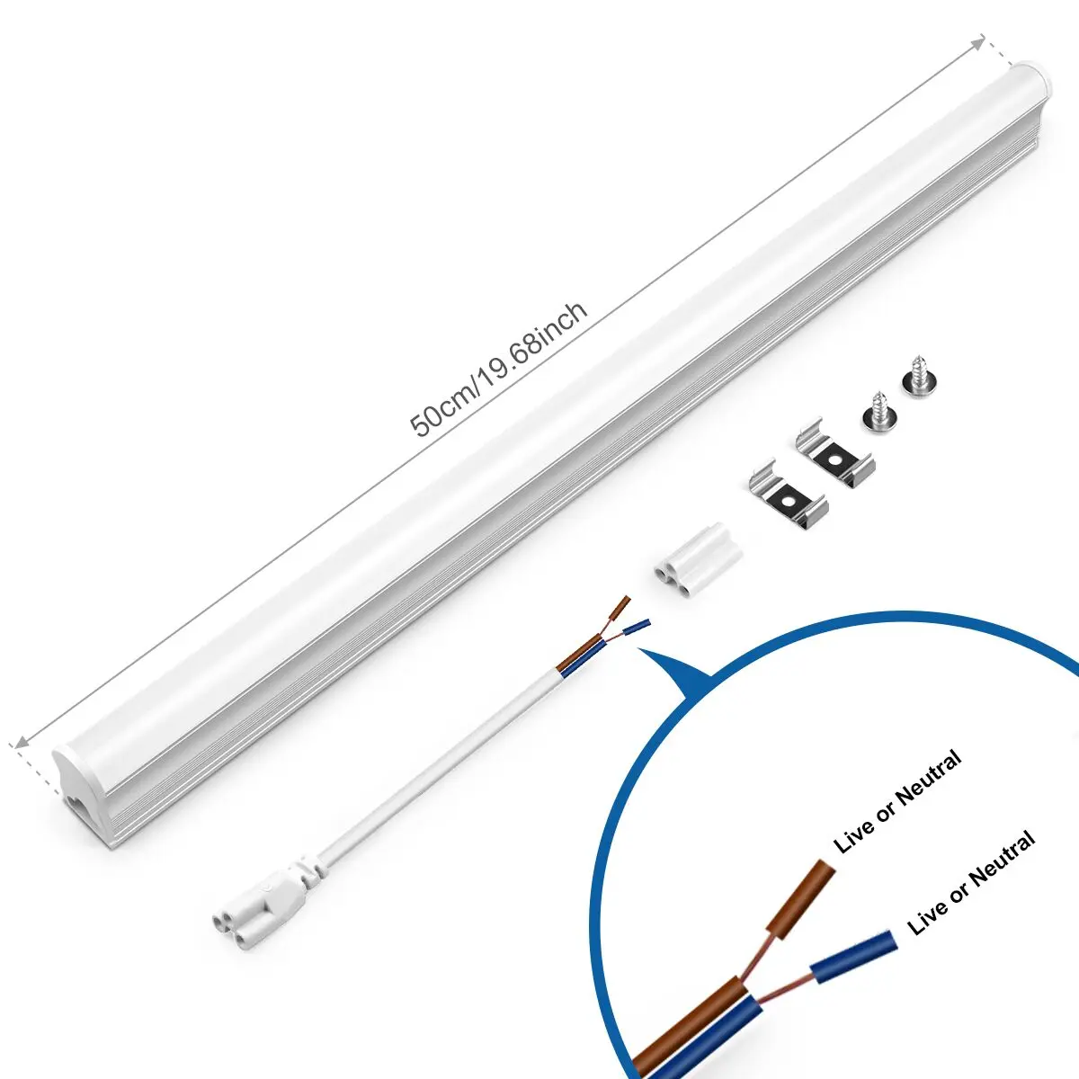 Tube lumineux LED en aluminium T5, 50CM, 110V, 220V, 15W, ampoules fluorescentes, remplacement de lampe de bureau, Garage, armoire, entrepôt