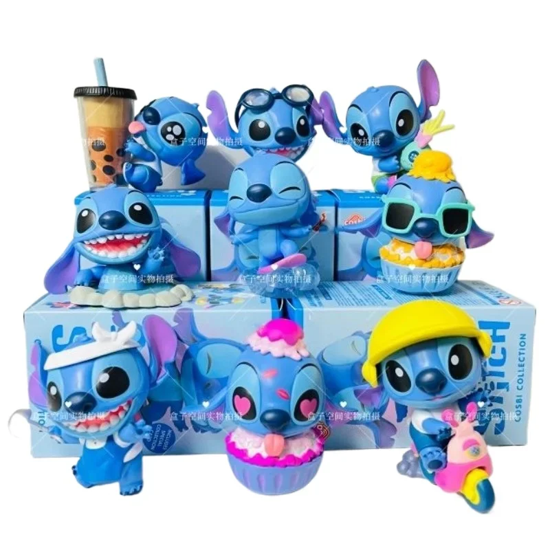 

Подлинная Лило и Стич, мультяшная анимация, слепая коробка, коллекция кукол, стежка, милая кавайная кукла, настольный орнамент, кукла, подарок, оптовая продажа