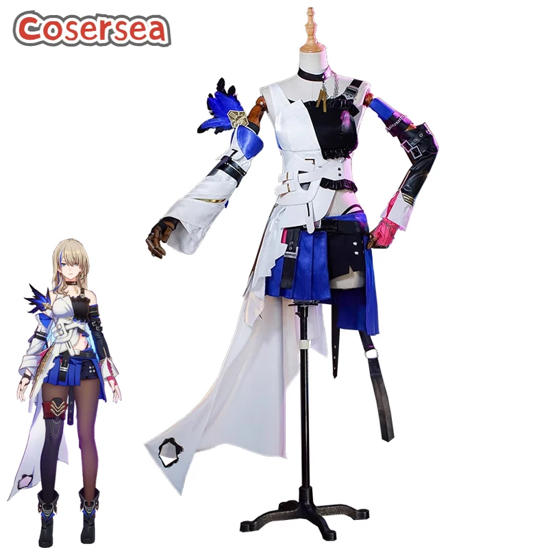 

Cosersea Serval Cosplay Costume Game Honkai Star Rail Serval Landau Sexy Women Uniform Handsome Evening Dress Outfit Fullset