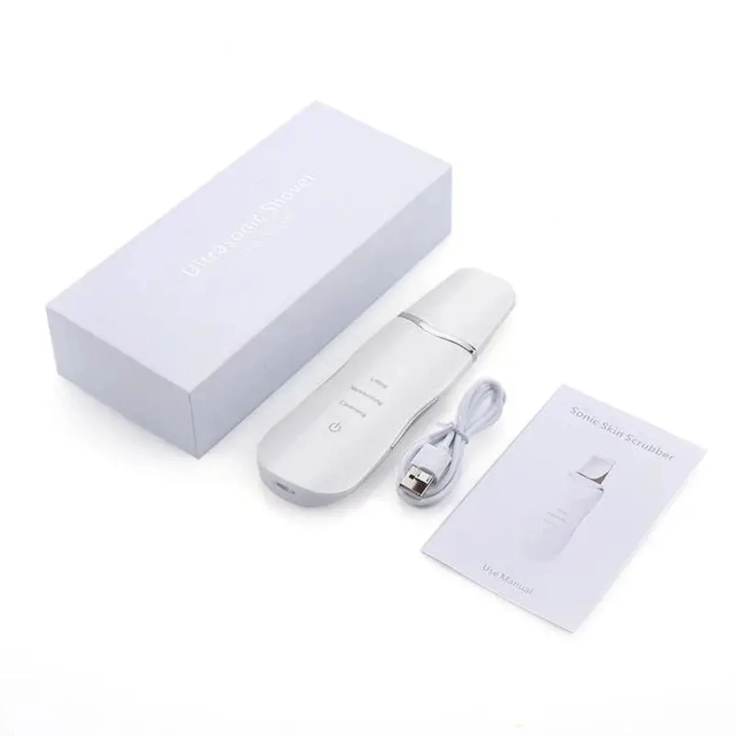 เครื่องขัดผิวหน้าทําความสะอาดล้ําลึกอัลตราโซนิกแบบพกพาพิเศษสําหรับการดูแลส่วนบุคคลด้านความงาม - เครื่องขัดผิวแบบชาร์จ USB พร้อม Dermabrasio