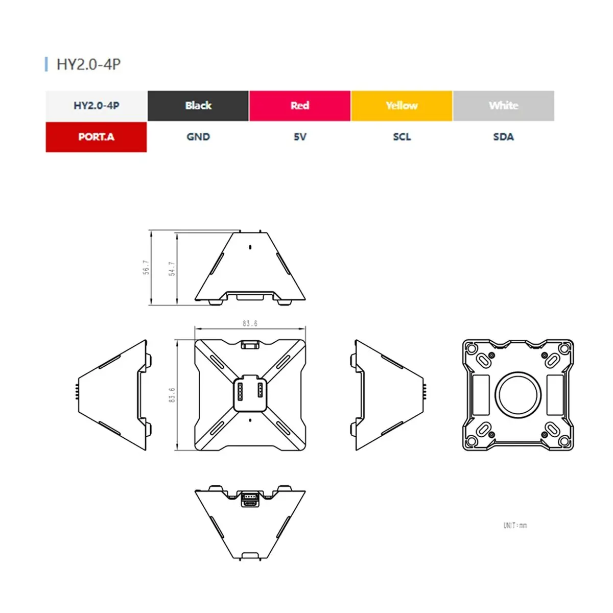 OKgood For M5Stack Echo Pyramid Smart Speaker Base Without M5Atom for Atom/AtomS3/AtomS3R Series Main Control