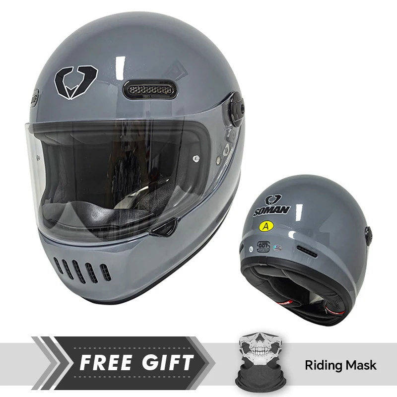 

Full Face Helmet Motorcycle Accessories Motorbike Helmets Vintage Style Motorcycle Helm DOT Approved Full Helm Cascos Para Moto