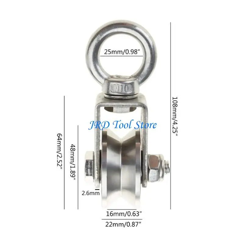 A2UD Super Supive Pulley Wheel Wheel Pulley Blocks Vòng 360DEGRE