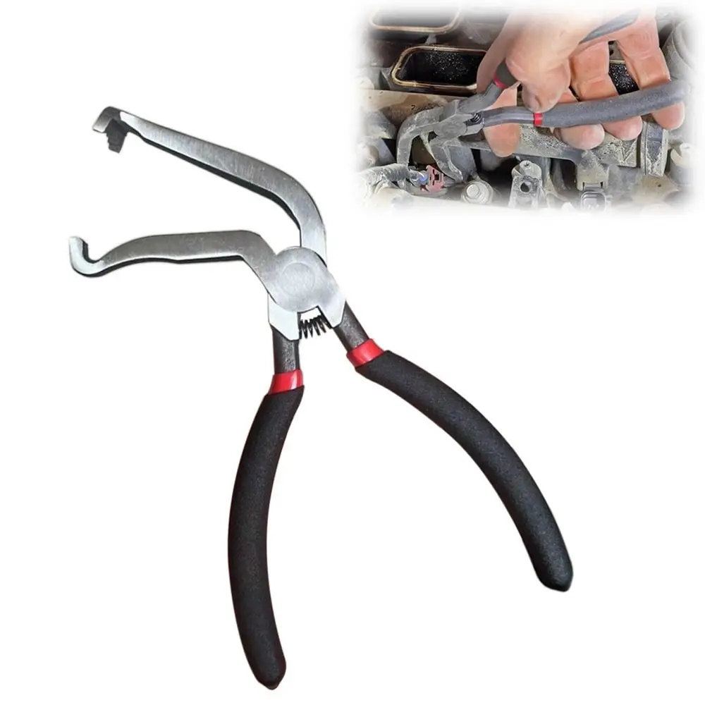 60° Angle Electrical Disconnect Pliers Curved Spring Connector Pliers Push Tab Style Automotive Hose Tools for Automotive Repair