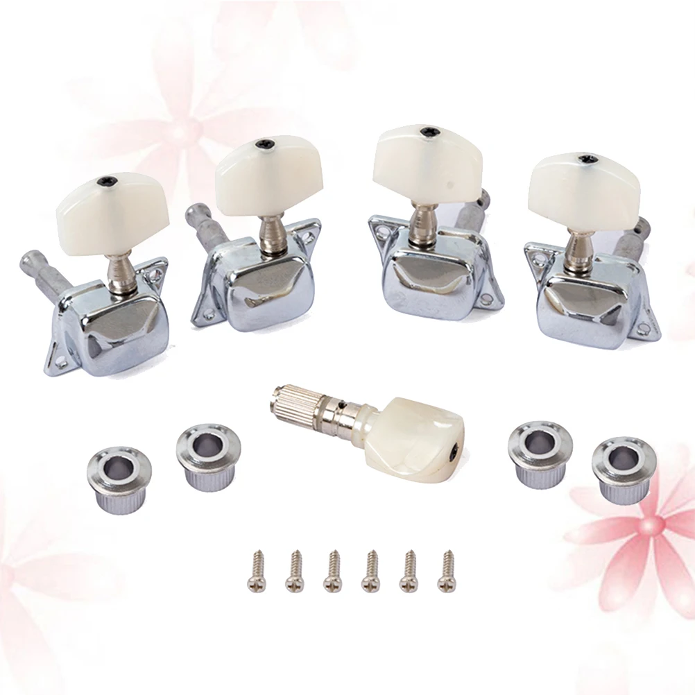 

5 pcs Semi-closed String Tuner Pegs Sturdy Banjo Machine Heads Keys Fix Strings Improve Sound Metal Accessories
