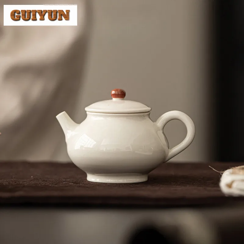 

130ml Plant Ash Antique Teapot Traditional Tea Infuser Pot Tea Maker Kettle With Strainer Tea Items Accessorie Collection Craft