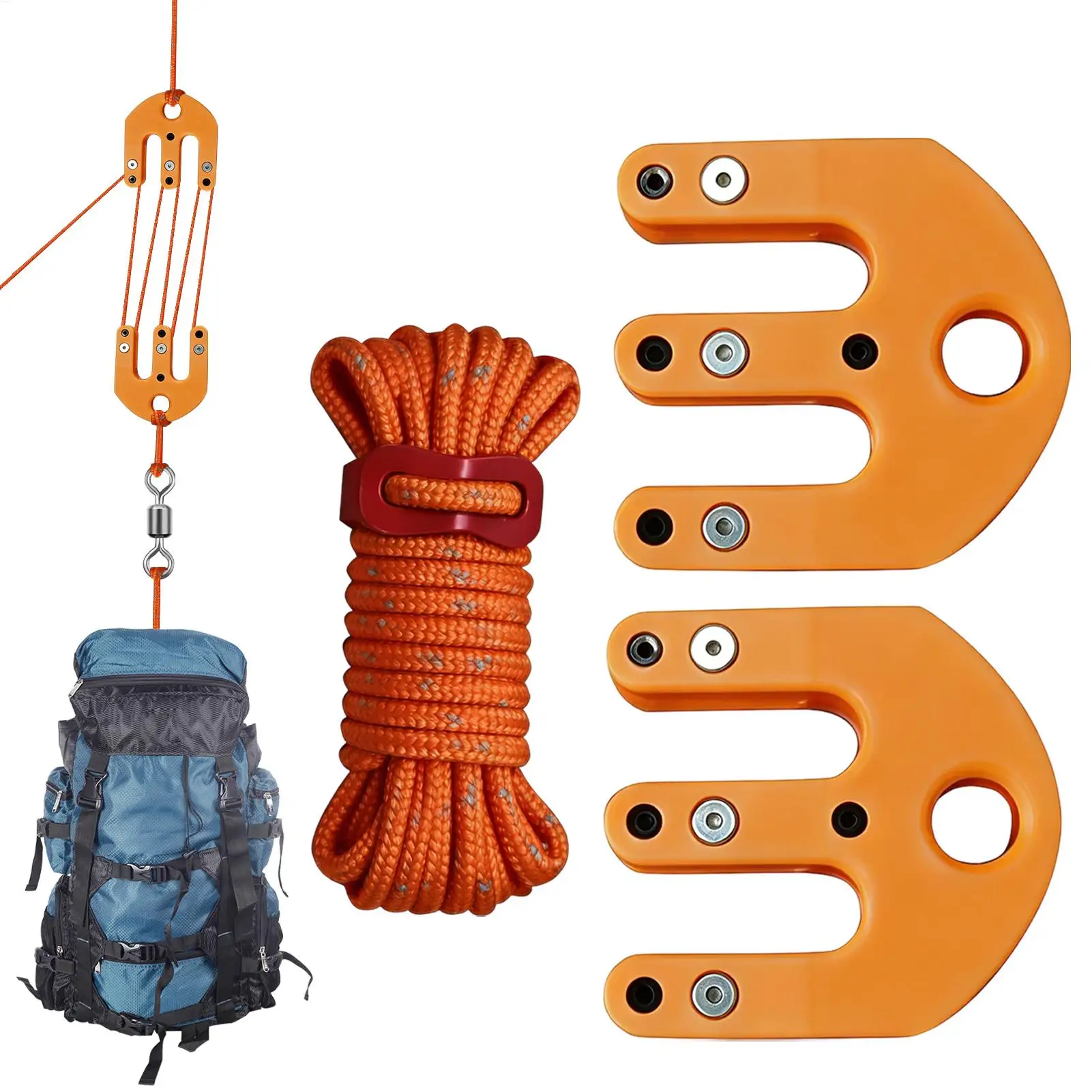 

Lifting pulley blocks,Pulleys Hoist with Strap Weatherproof Block,Tackle Pulleys System Lifting System Heavy Duty Outdoor Hoist