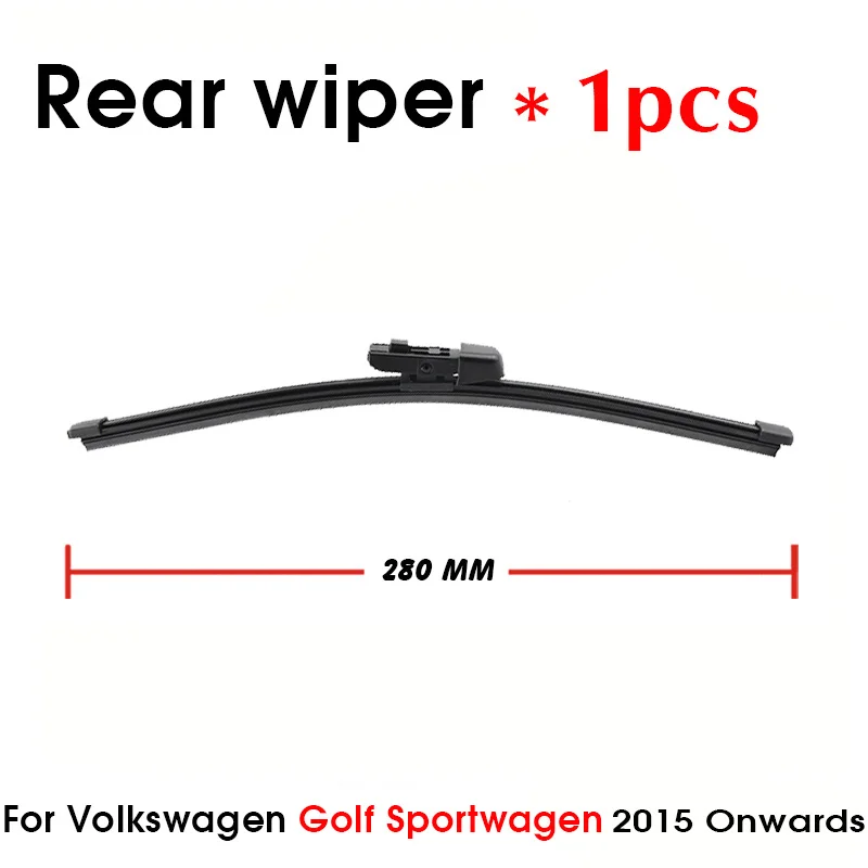 Car Wiper Blade For Volkswagen Golf Sportwagen 2015 Onwards Rear Back Windshield Windscreen Rear Wiper 280mm Car Accessories