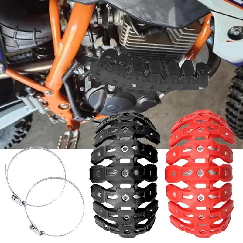 

Motorcycle Exhaust Pipe Cover Baffle Cover Exhaust Pipe Heat Shield Silicone Pipe Versatile Motorcycle Exhaust Wrap Exhaust Heat