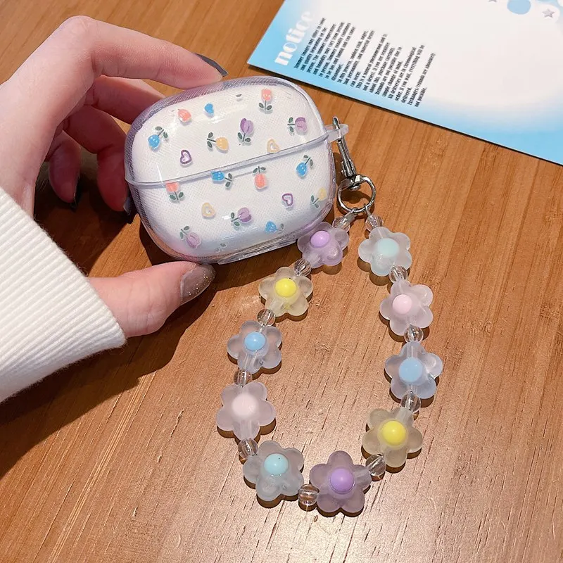 حافظة لهاتف هواوي Freebuds SE 4 ANC حافظة ملونة على شكل زهرة غطاء سيليكون لهاتف هواوي Freebuds SE4 ANC